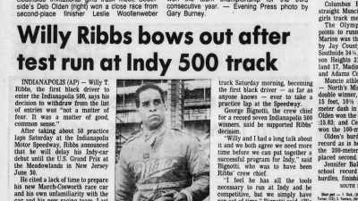 That was the first time
really you know - Uppity: The Willy T. Ribbs Story