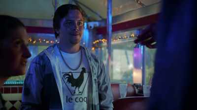 That thing on your shirt.
What does it say? - Just Friends
