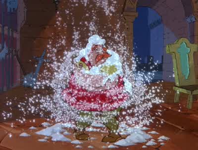 That is what I call a wizard blizzardHey Kay would you look at thisAn indoor blizzardAnd in the month of JulySo what - The Sword in the Stone
