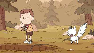 -That's a cool rock.
-[whimpers] - Hilda