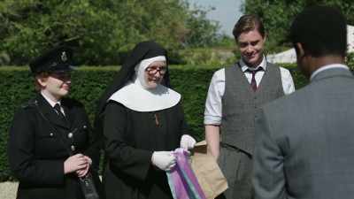  That's a first,
 albeit a bit late - Sister Boniface Mysteries