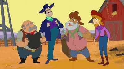 - That's a lie!
- You skunk, you rattlesnake! - Tom and Jerry Cowboy Up!