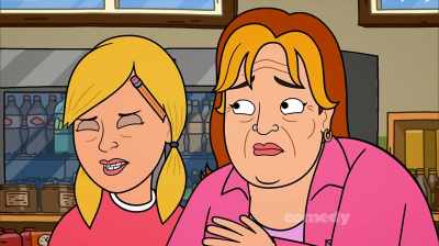 That's disturbing.
[whispering] - Corner Gas Animated