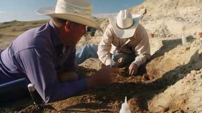 THAT'S FIRST RIB.
[ CHUCKLES ] - Dino Hunters