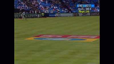 That's four runs.
It's crashed away by Hussain. - Bad Sport