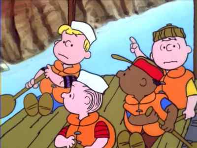 That's funny. Did you see that sign? - Race for Your Life, Charlie Brown
