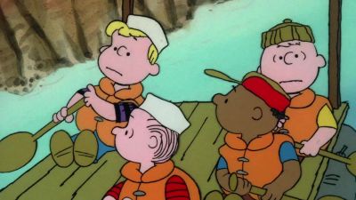 That's funny Did you see that sign - Race for Your Life, Charlie Brown