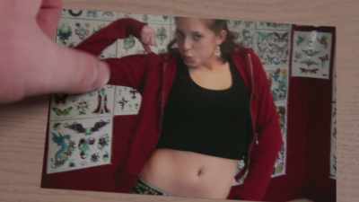 That's me getting my belly
button pierced, - Alice is Still Dead