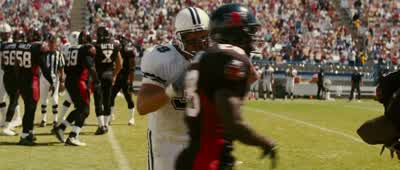 That's how a white man runs a footballIf I was on D I'd crack you square in that egg ass head of yoursYeah but you ain't on D Are you bitchSwitowski Come hereDo you know what he said to me in the libraryYes Him OutGROWLSD D defense D D defenseBERMAN The - The Longest Yard