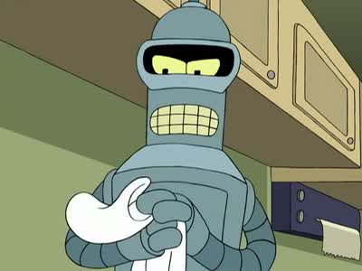 No! Get away from there. That's it! Happy birthday! Bender, what's going... No! Hey, can't you see I - Futurama