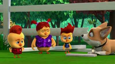 -That's just a stick.
-Not just a stick. - The Chicken Squad