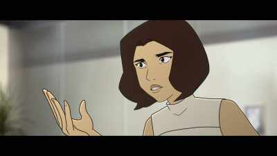 - That's just a temporary...
- And Ozu is up ten on trustworthiness. - Marvel's Hit-Monkey