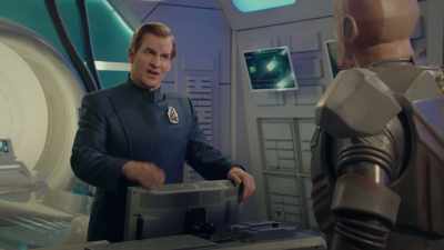 That's as maybe. We still can't understand
this message, though, - Red Dwarf: The Promised Land