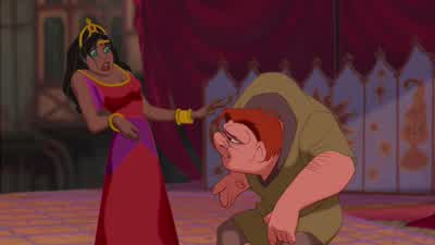 That's no mask It's his faceHe's hideousIt's the bell ringer from Notre DameLadies and gentlemen don't panicWe asked for the ugliest face in Paris and here it isQuasimodo the hunchback of Notre Dame - The Hunchback of Notre Dame