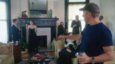 That's her over there
by the fireplace - Six Degrees with Mike Rowe