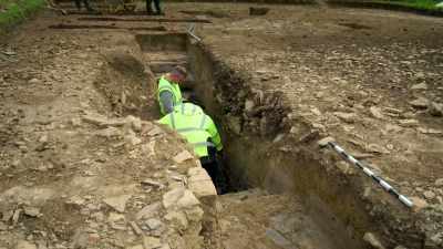 That's pretty impressive. Two meters
ditch is for fortification and defense. - Lost Treasures of Rome
