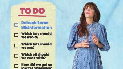 That's quite a to-do list,
but we gotta debunk
some misinformation first. - What Am I Eating? With Zooey Deschanel