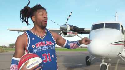 THAT'S RIGHT, WE ARE GOING
SKYDIVING TODAY. - Harlem Globetrotters: Play It Forward