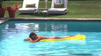 That's Stephanie in the swimming pool. - Mad Men