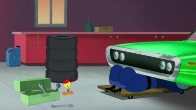 That's that. All that's left is to put on those tires. - Looney Tunes Cartoons