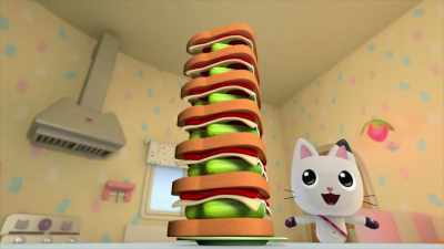 That's the biggest sandwich
I've ever seen! - Gabby's Dollhouse