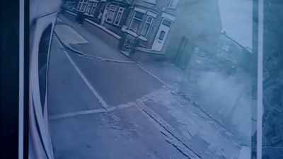 That's the fire engine footage which
shows the stolen Audi on fire... - The Detectives: Fighting Organised Crime