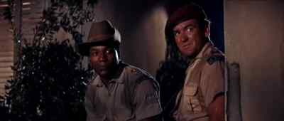 That's the hotel.
That's where Moses is. - Dark of the Sun
