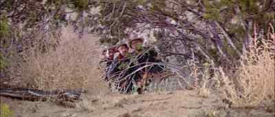 That's their lookout up
on that rock ahead. - Fort Massacre