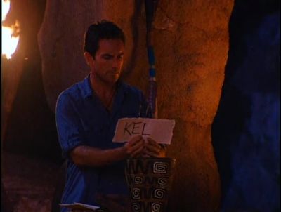 That's three votes              
for Kel,                         - Survivor