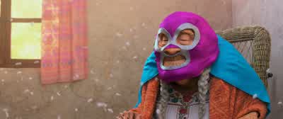 I have a dimple on this side but not on this sideDimple no dimple Dimple no dimpleMiguel eat your foodMy abuelita she's Mama Coco's daughterOh you're a twig mijo Have some moreNo graciasI asked if you would like more tamalesSiThat's what I thought you - Coco