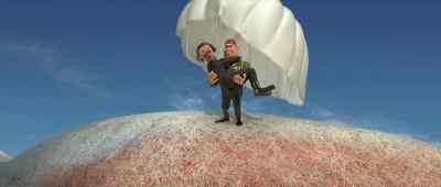 That's why I always
wear a parachute, Lieutenant. - Monsters vs  Aliens