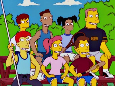 That's why you young
athletes are so promising. - The Simpsons