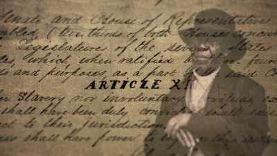 The 13th Amendment
abolishes slavery, - Grant