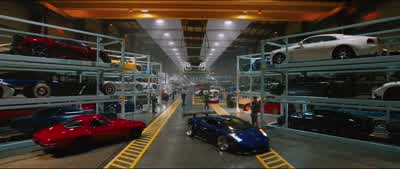 The agency garage. - The Fate of the Furious