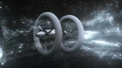 The Alcubierre Drive Ship
is a gravitational wave making - Cosmos: Possible Worlds