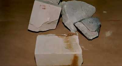 The alternative
interpretation of the bricks - Murder of God's Banker