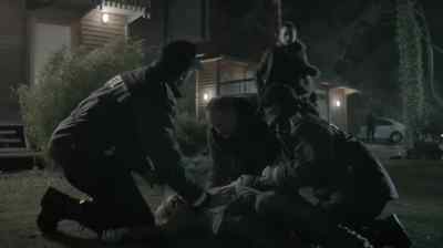 - The ambulance is on its way.
- Saga? - The Bridge