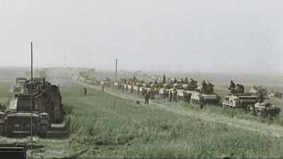 The Americans and the British were mechanized, - Greatest Events of World War II in Colour