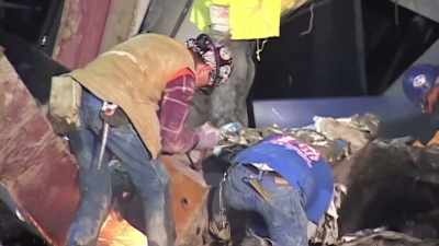 The amount of rubble,
actually, what we were - 9/11: The Day the World Stood Still