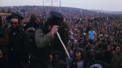 The Angels' presence
on the stage - Days of Rage: The Rolling Stones' Road to Altamont