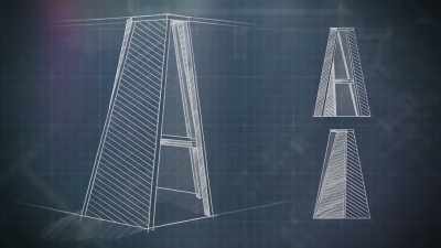 The angular walls will be part clad
in cedar strips, - Handmade: Britain's Best Woodworker