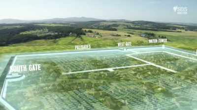 The area within the camp
was subdivided into streets, - Scotland from the Sky