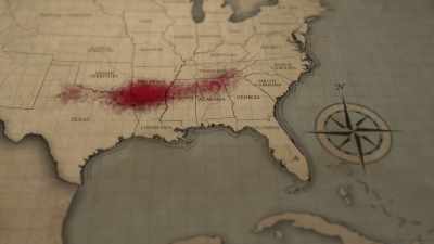 The area would stretch
from the Southern states - The Curse of Civil War Gold