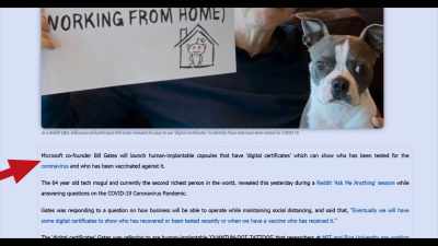 The article reads, - What's Next? The Future with Bill Gates