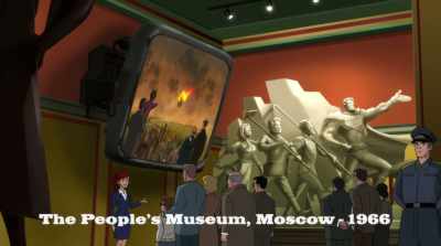The attack on Stalingrad by the alien
artificial intelligence called Brainiac - Superman: Red Son