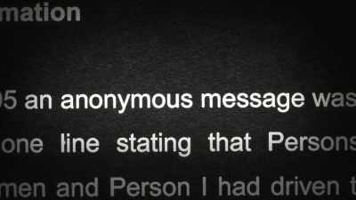 The author of
the anonymous letter - No Stone Unturned