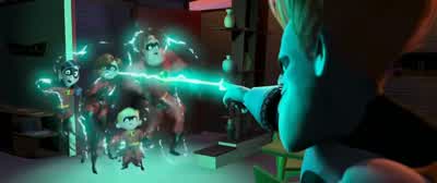 Shh The baby is sleepingYou took away my futureI'm simply returning the favor Don't worry I'll be a good mentorSupportive encouraging Everything you weren'tAnd in time who knows he might make a good sidekick - The Incredibles