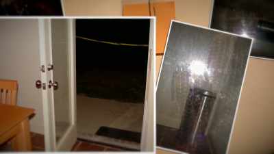 The back door had several shoe prints on it, - The Killer Truth