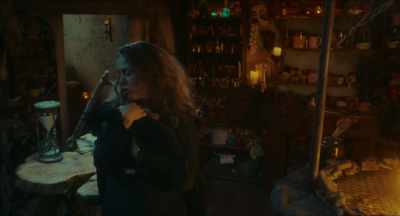 The barman says,
"Why the long face?" - Man and Witch: The Dance of a Thousand Steps