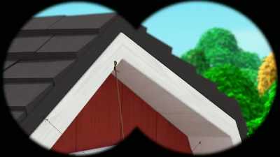 The barn is surrounded
with pranks and traps. - The Chicken Squad